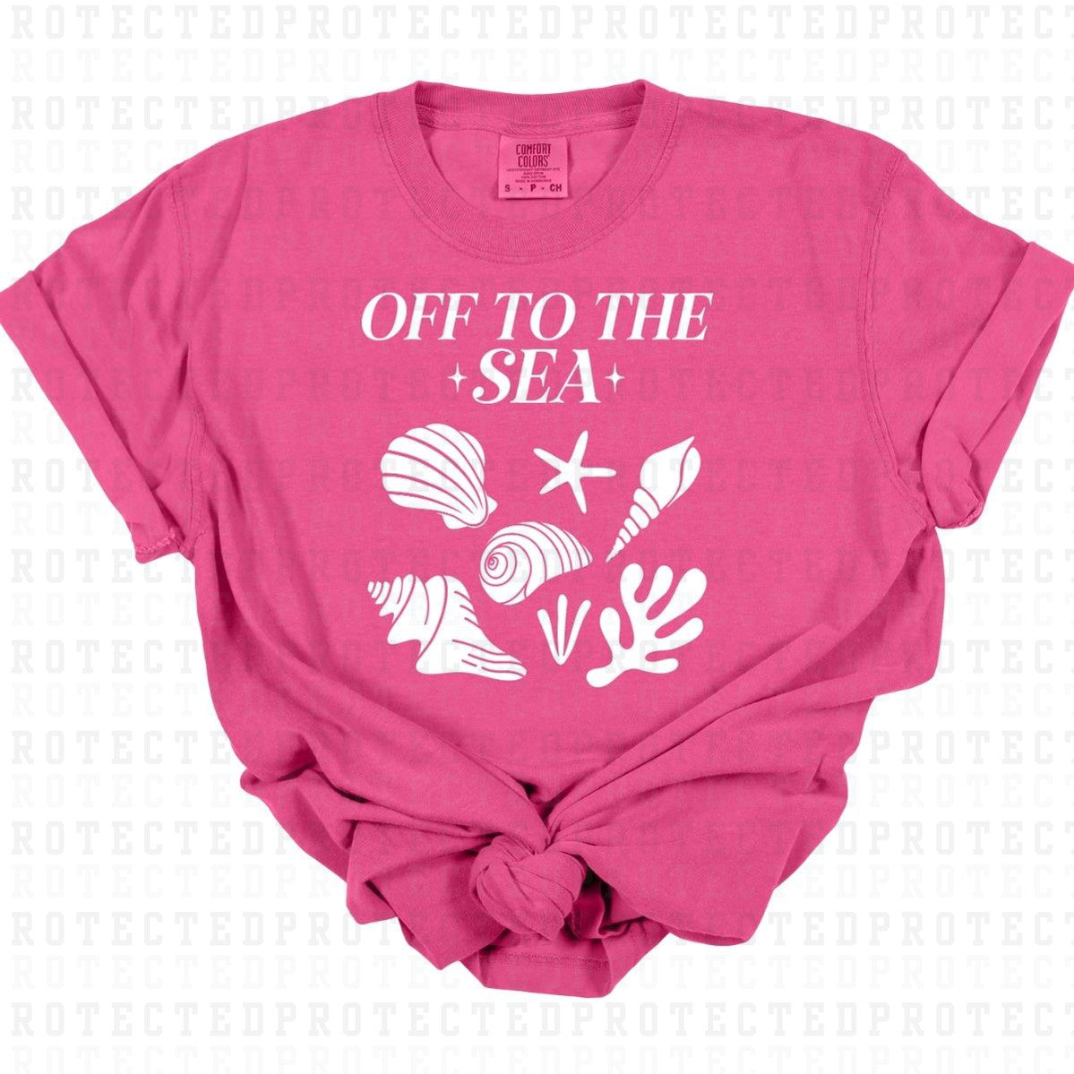 OFF TO THE SEA *WHITE - SINGLE COLOR* - DTF TRANSFER