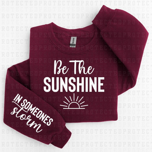 BE THE SUNSHINE - *SINGLE COLOR - SLEEVE DESIGN COMES IN 6"* (FULL FRONT/1 SLEEVE) - DTF TRANSFER