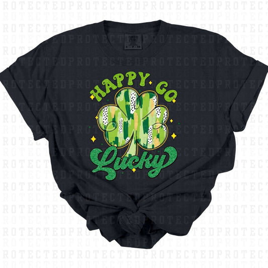 HAPPY GO LUCKY *FAUX SEQUIN* - DTF TRANSFER