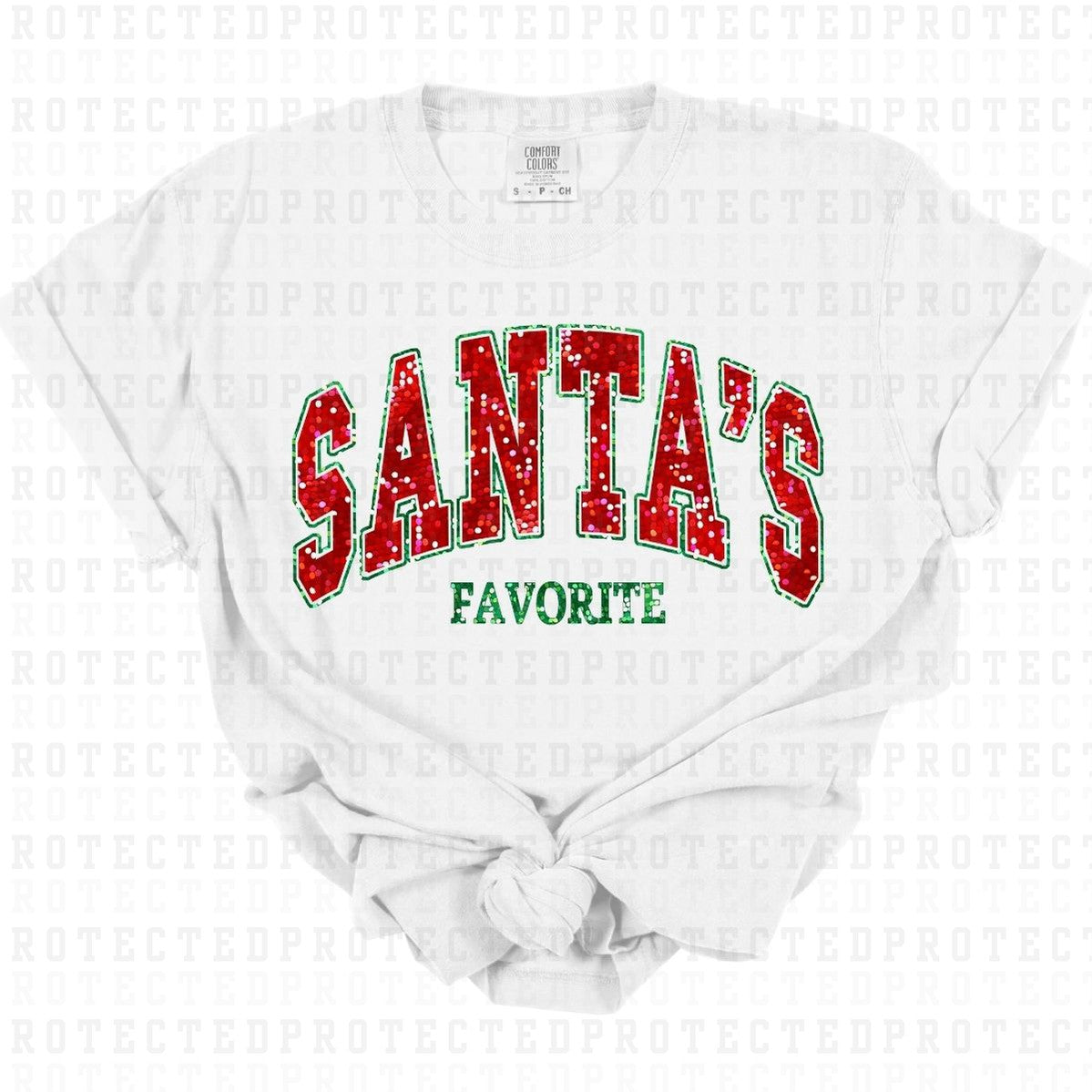 SANTAS FAVORITE *FAUX SEQUIN* - DTF TRANSFER