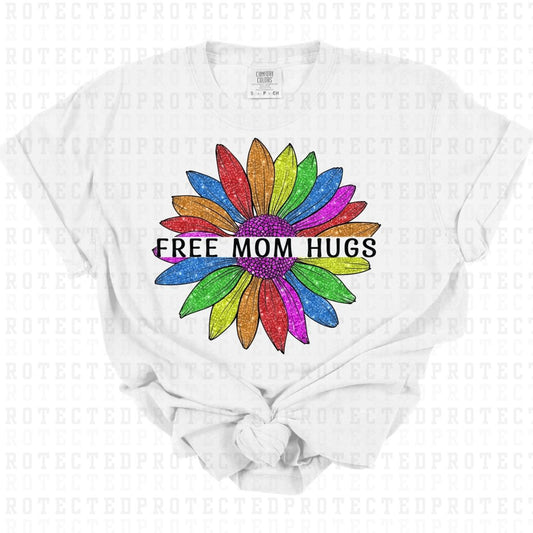 FREE MOM HUGS *FAUX SEQUIN* - DTF TRANSFER