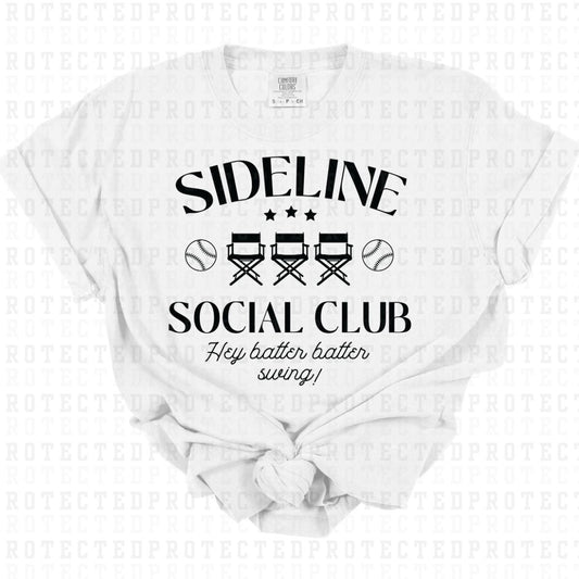 SIDE LINE SOCIAL CLUB HEY BATTER BATTER SWING *BLACK - SINGLE COLOR* - DTF TRANSFER