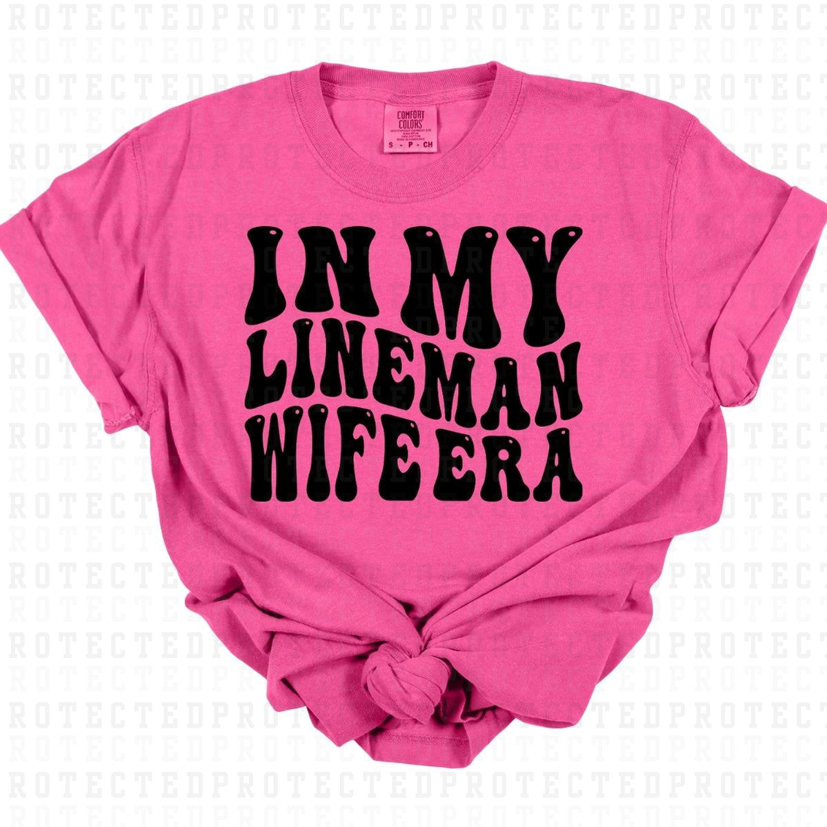 LINEMAN WIFE *SINGLE COLOR* - DTF TRANSFER