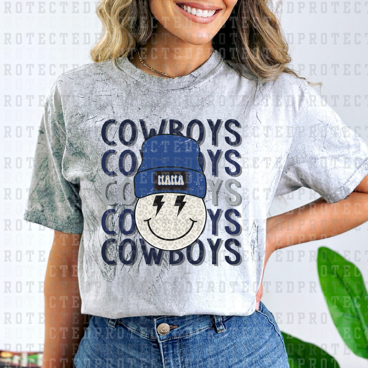 COWBOYS 5X MAMA SMILEY - DTF TRANSFER