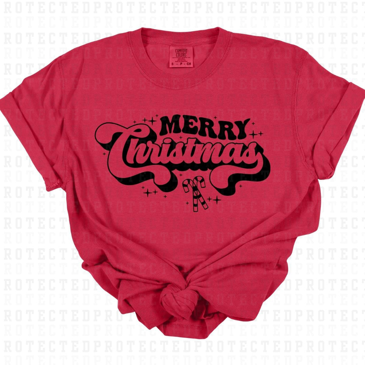 MERRY CHRISTMAS *SINGLE COLOR* - DTF TRANSFER