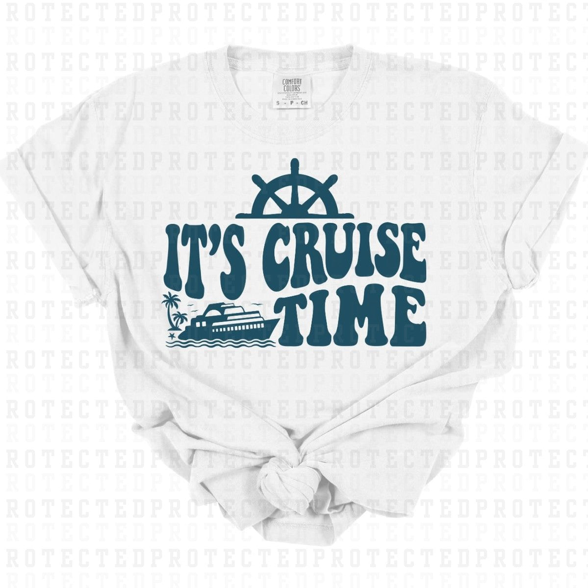 ITS CRUISE TIME *BLUE TEXT - SINGLE COLOR* - DTF TRANSFER