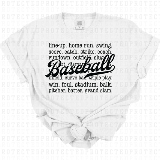 BASEBALL *BLACK - SINGLE COLOR* - DTF TRANSFER