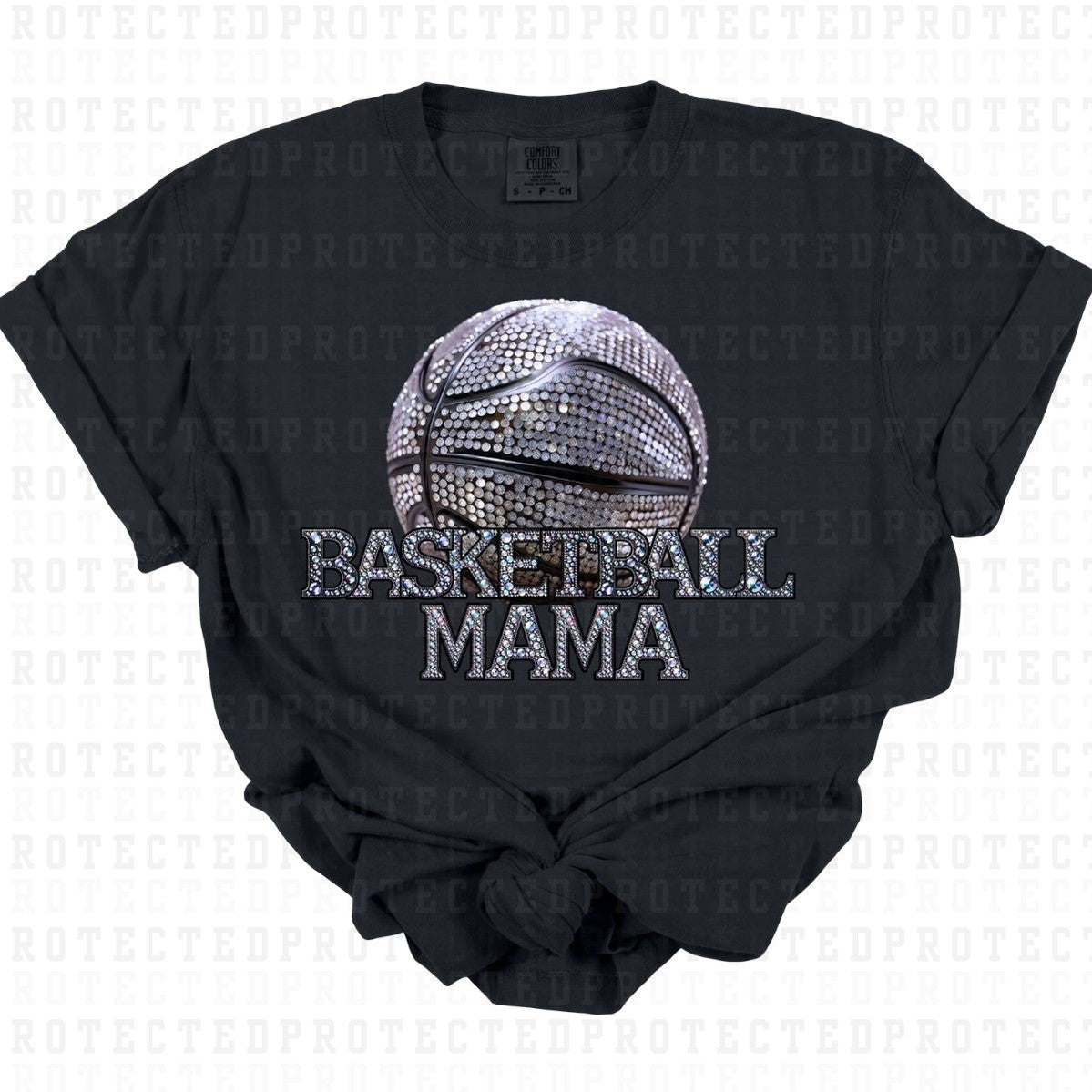 BASKETBALL MAMA *FAUX SEQUIN* - DTF TRANSFER