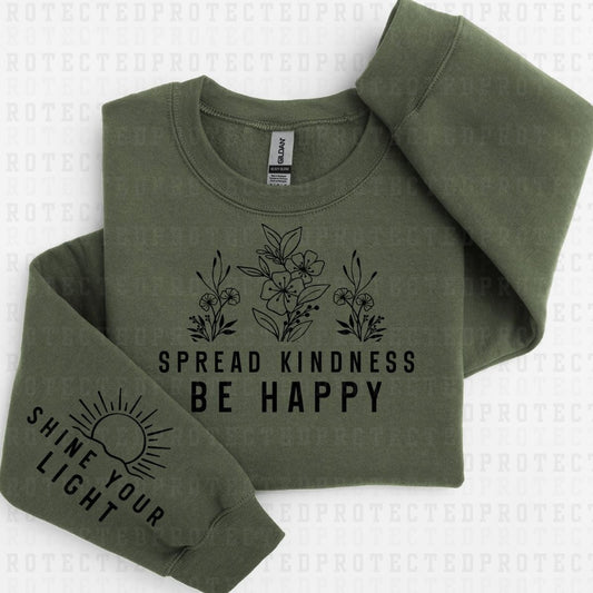 SPREAD KINDNESS - *SINGLE COLOR - SLEEVE DESIGN COMES IN 6"* (FULL FRONT/1 SLEEVE) - DTF TRANSFER