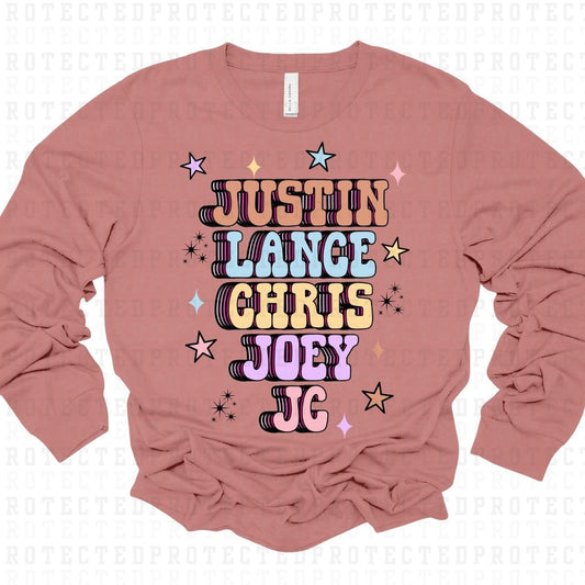 JUSTIN LANCE CHRIS JOEY JC *NSYNC* - DTF TRANSFER