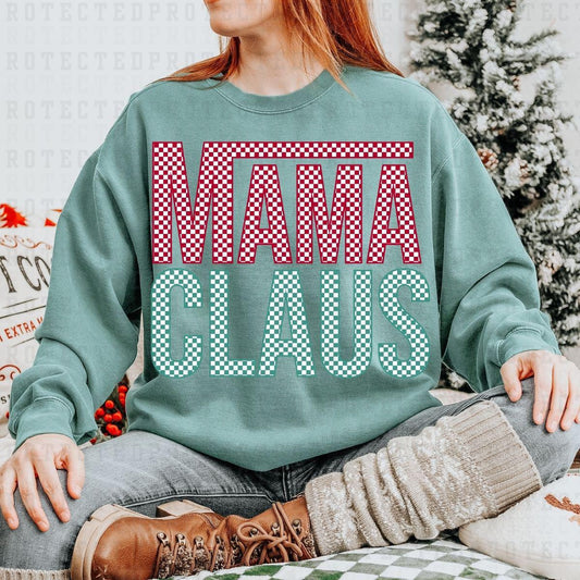 MAMA CLAUS CHECKERED - DTF TRANSFER