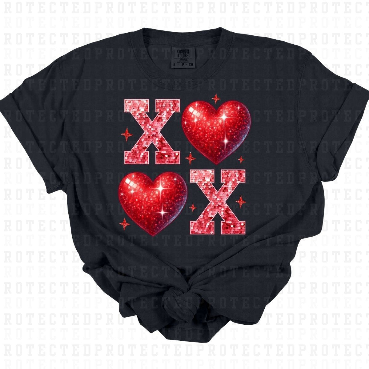 XOXO *FAUX SEQUIN* - DTF TRANSFER