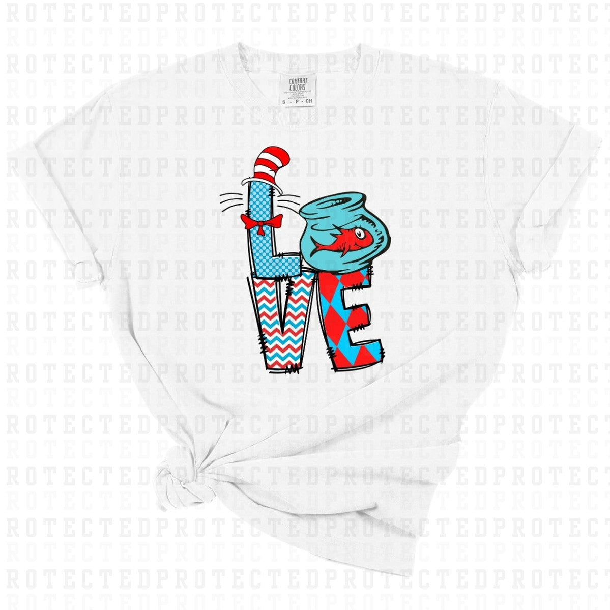 LOVE *W/FISH - DR SEUSS* - DTF TRANSFER