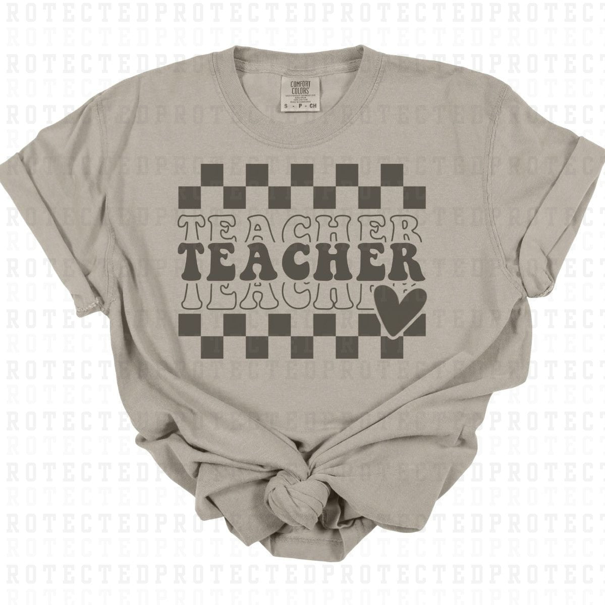 TEACHER *GREY - SINGLE COLOR* - DTF TRANSFER