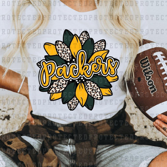 PACKERS FOOTBALL LEOPARD SUNFLOWER - DTF TRANSFER