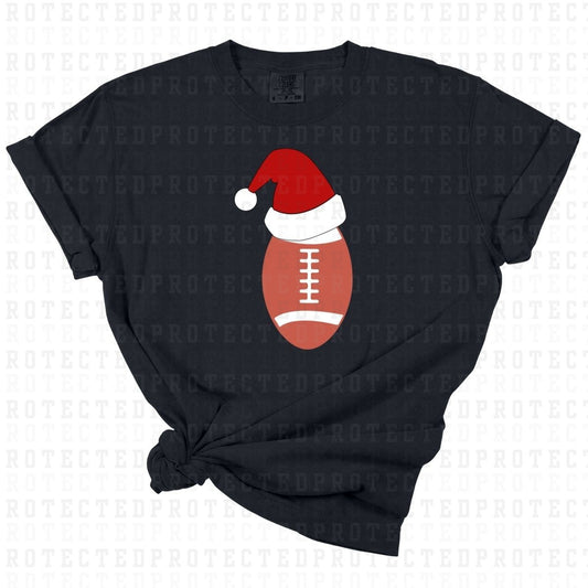 FOOTBALL *W/ SANTA HAT* - DTF TRANSFER