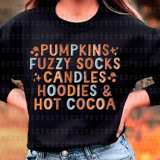 PUMPKIN FUZZY SOCKS - DTF TRANSFER