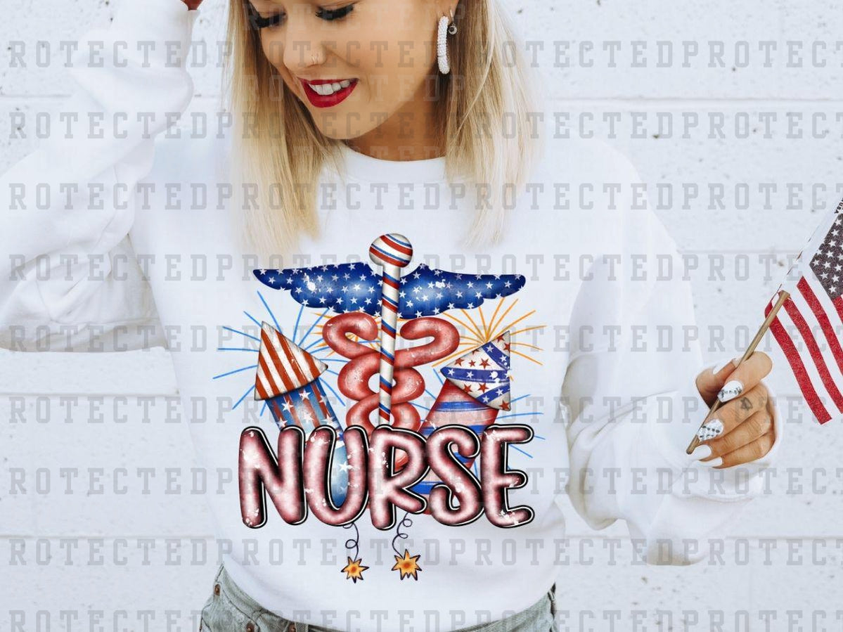 PATRIOTIC NURSE - DTF TRANSFERS