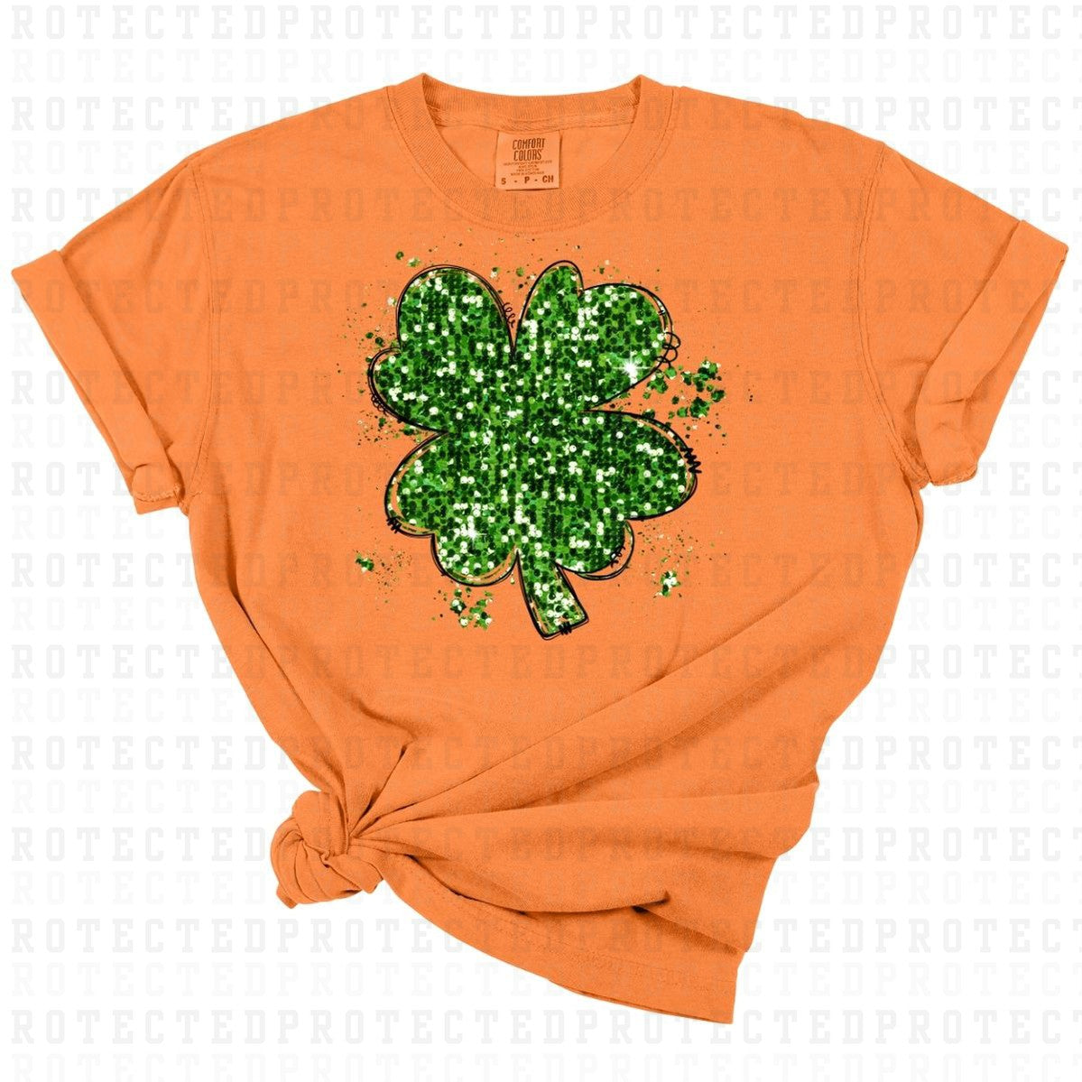 4 LEAF CLOVER *FAUX SEQUIN* - DTF TRANSFER