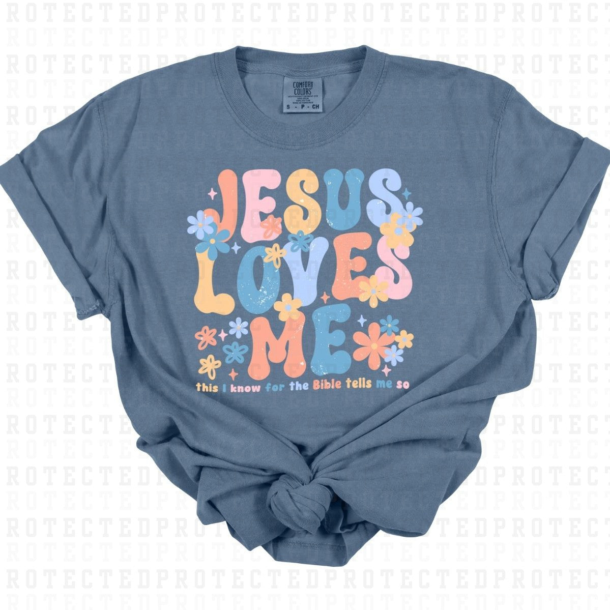 JESUS LOVES ME *GRUNGE* - DTF TRANSFER