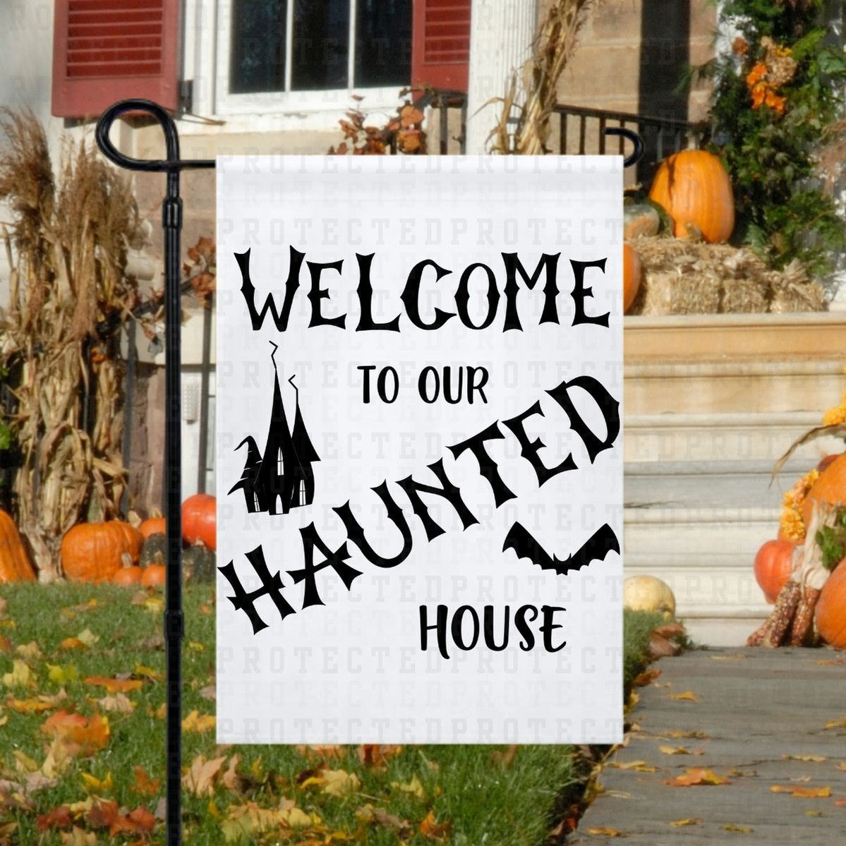 WELCOME TO OUR HAUNTED HOUSE *SINGLE COLOR* - DTF TRANSFER