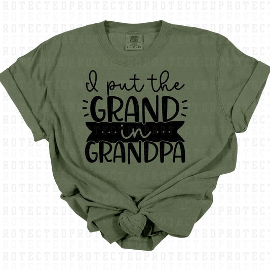 I PUT THE GRAND IN GRANDPA *SINGLE COLOR* - DTF TRANSFER