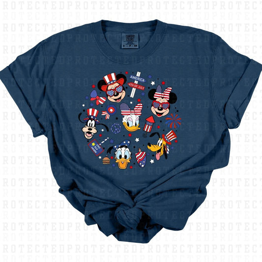 4TH OF JULY MAGICAL MOUSE & FRIENDS - DTF TRANSFER