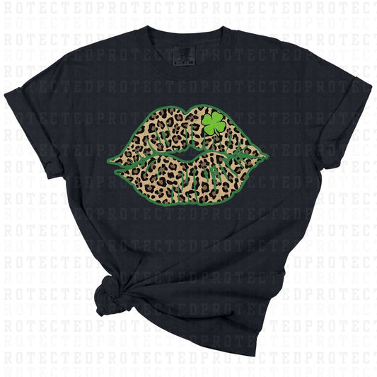 ANIMAL PRINT SHAMROCK LIPS - DTF TRANSFER