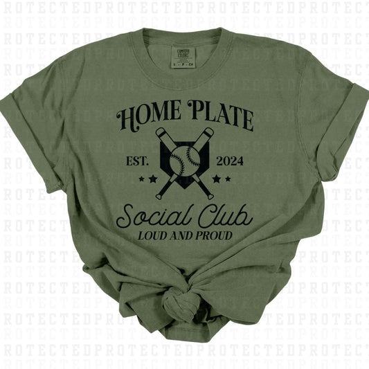 HOME PLATE SOCIAL CLUB LOUD AND PROUD *BLACK - SINGLE COLOR* - DTF TRANSFER