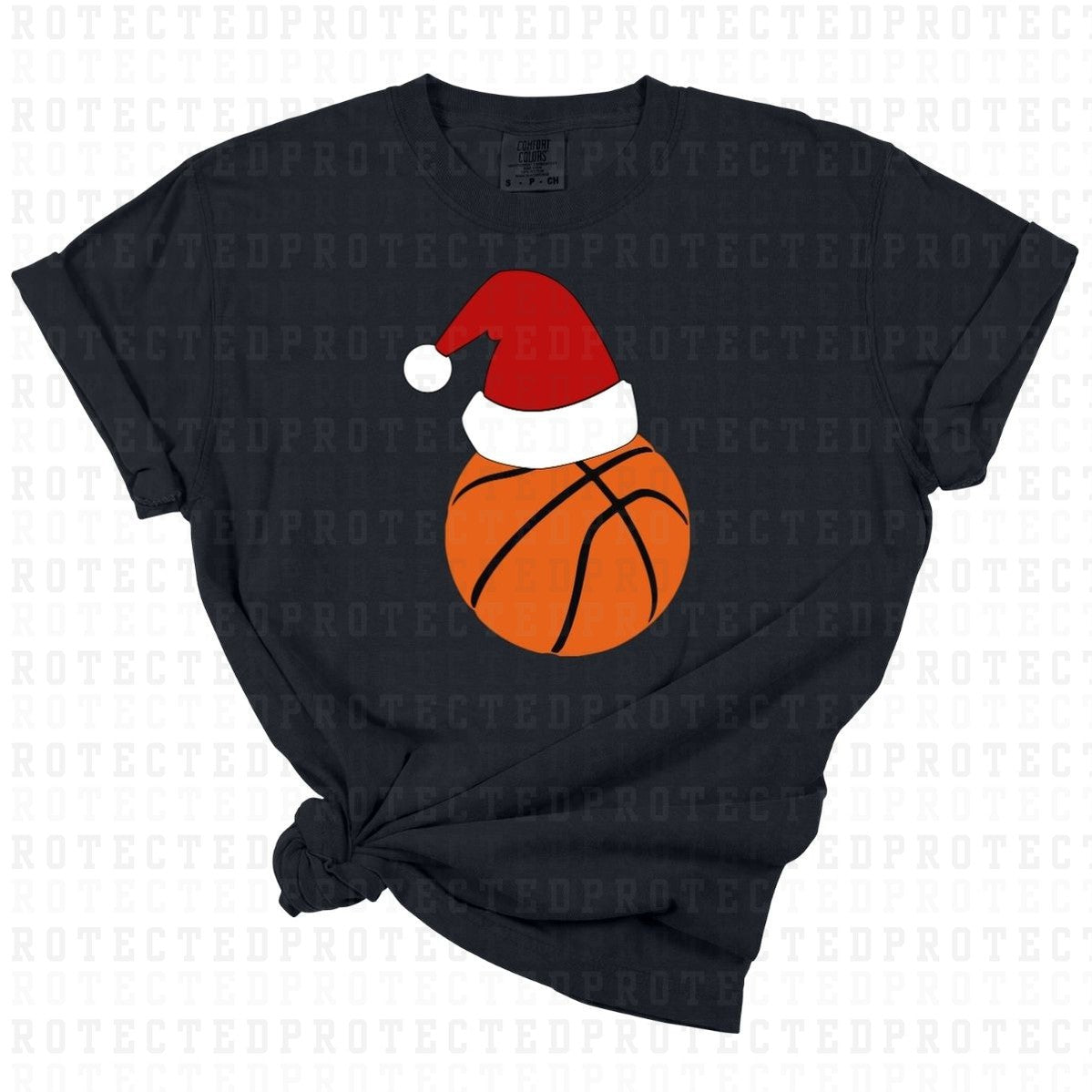 BASKETBALL *W/ SANTA HAT* - DTF TRANSFER