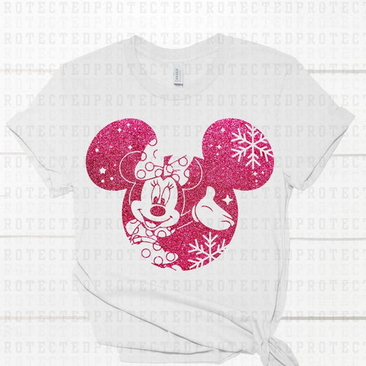 MAGICAL GIRL MOUSE *FAUX SEQUIN/SINGLE COLOR* - DTF TRANSFER