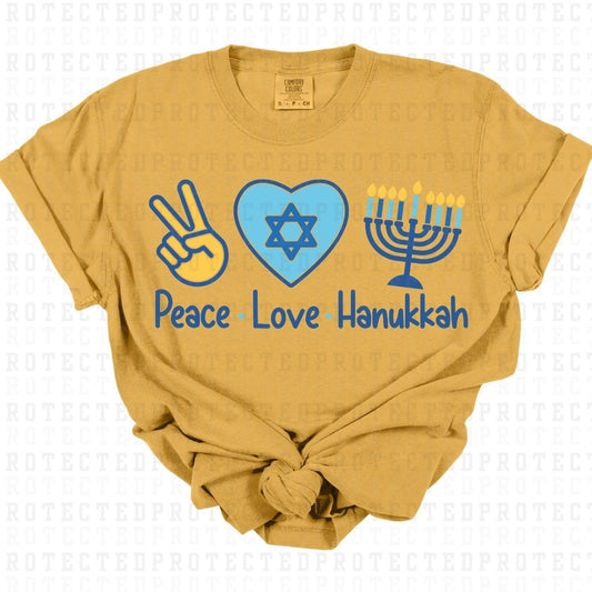 PEACE LOVE HANUKKAH - DTF TRANSFER