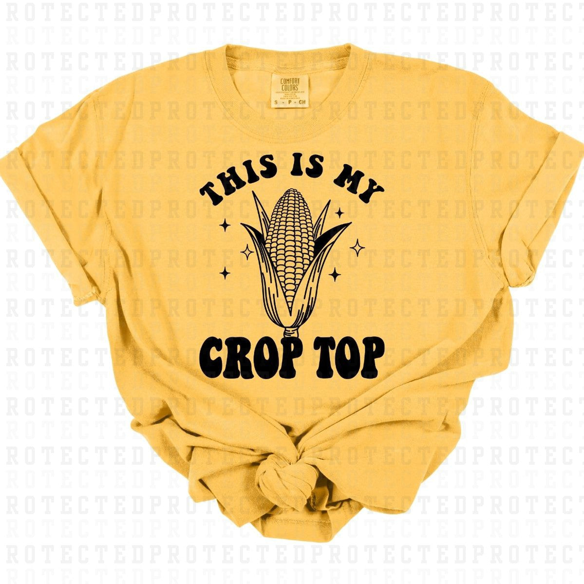 THIS IS MY CROP TOP *BLACK - SINGLE COLOR* - DTF TRANSFER