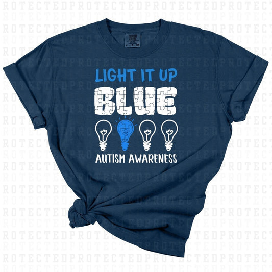 LIGHT IT UP BLUE AUTISM AWARENESS -  DTF TRANSFER