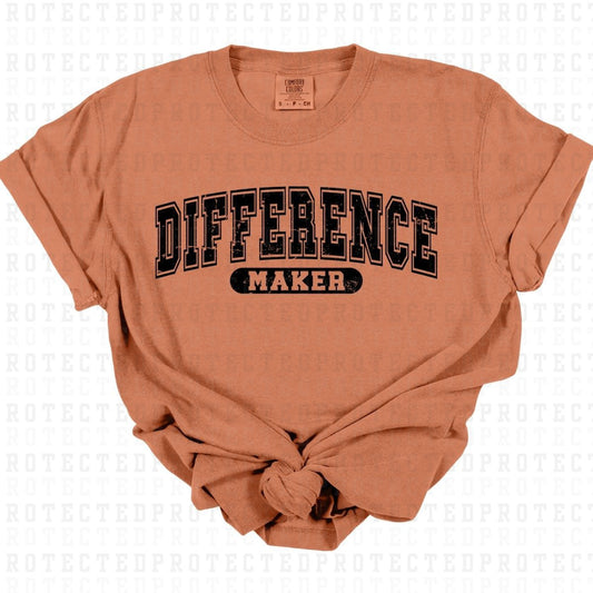 DIFFERENCE MAKER *BLACK W/GRUNGE - SINGLE COLOR* - DTF TRANSFER