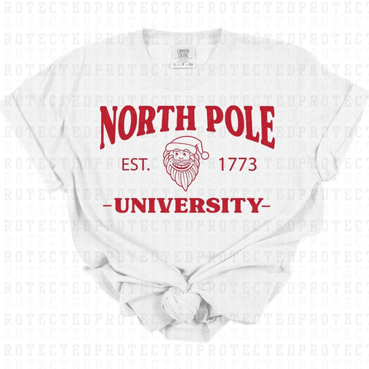 NORTH POLE UNIVERSITY *SINGLE COLOR* - DTF TRANSFER