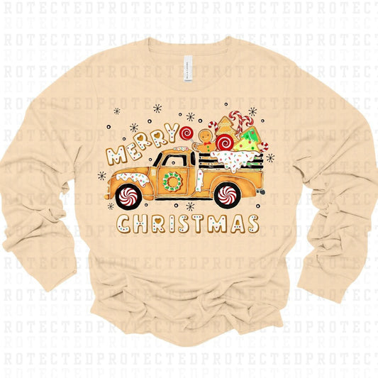 MERRY CHRISTMAS *GINGERBREAD TRUCK* - DTF TRANSFER