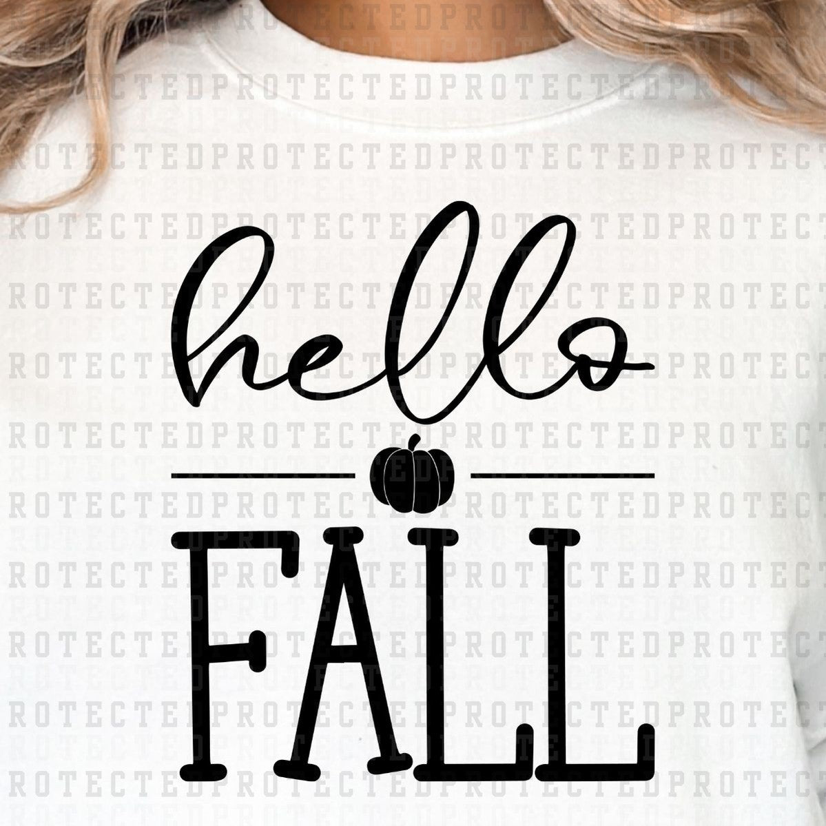 HELLO FALL  *SINGLE COLOR* - DTF TRANSFER