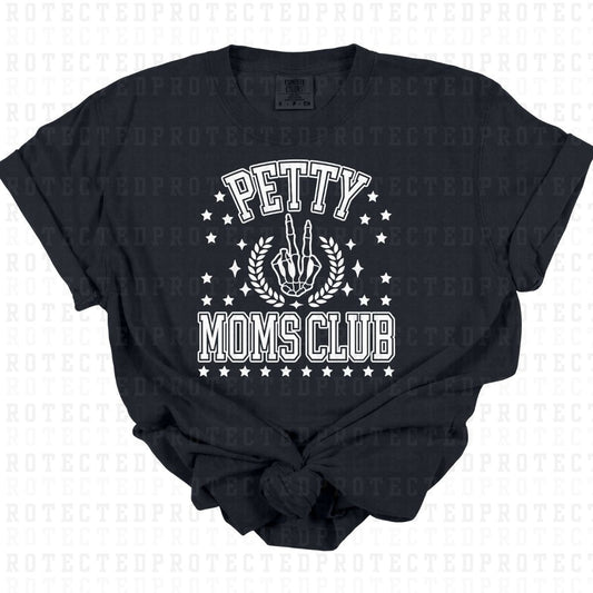 PETTY MOMS CLUB *WHITE - SINGLE COLOR* - DTF TRANSFER