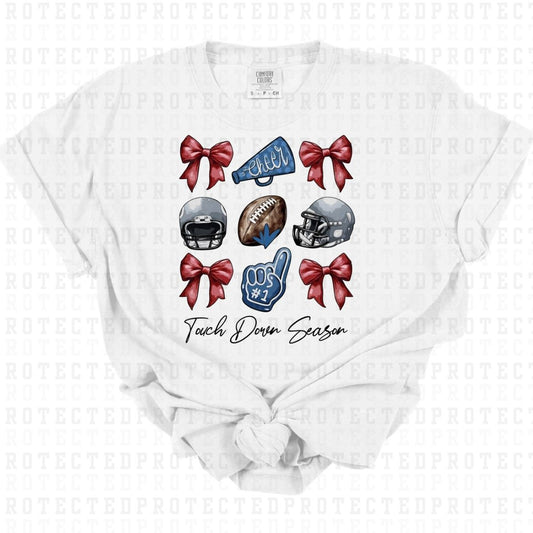 COQUETTE TOUCHDOWN SEASON *MAROON/GREY/BLUE* - DTF TRANSFER