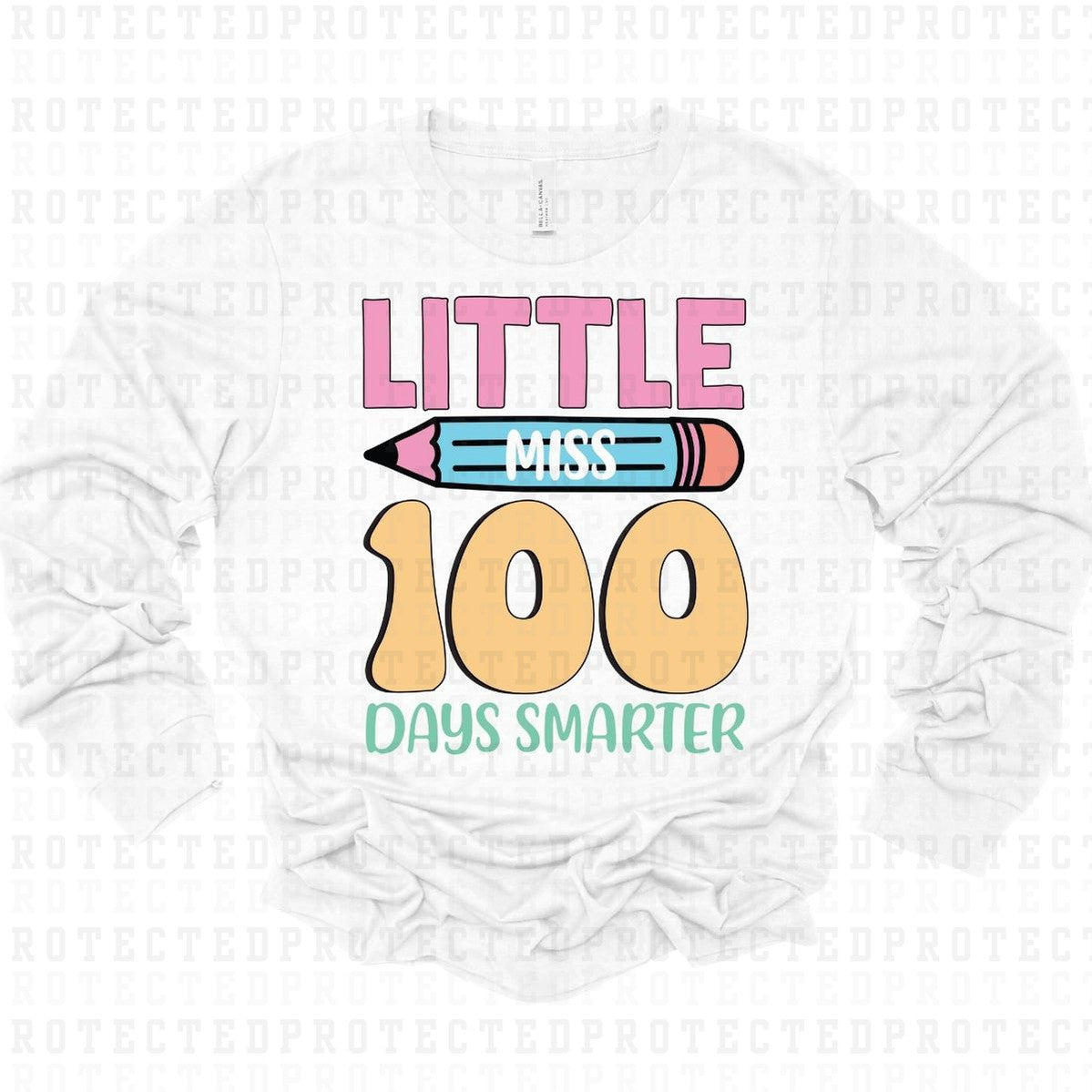 LITTLE MISS 100 DAYS OF SCHOOL - DTF TRANSFER