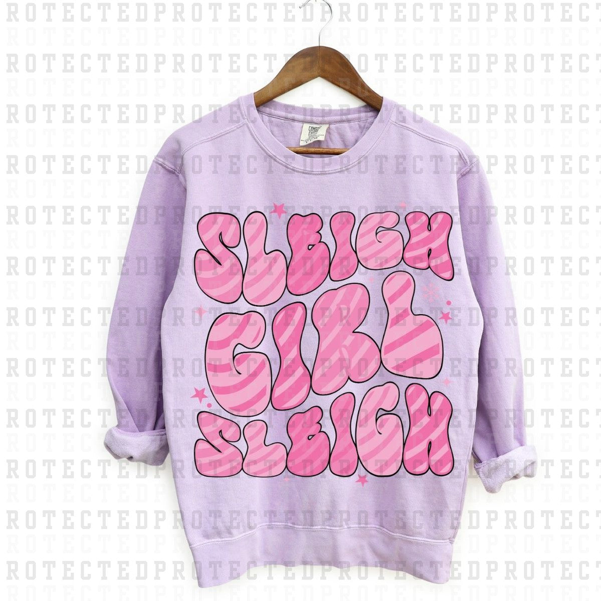 SLEIGH GIRL SLEIGH *PINK* -  DTF TRANSFER