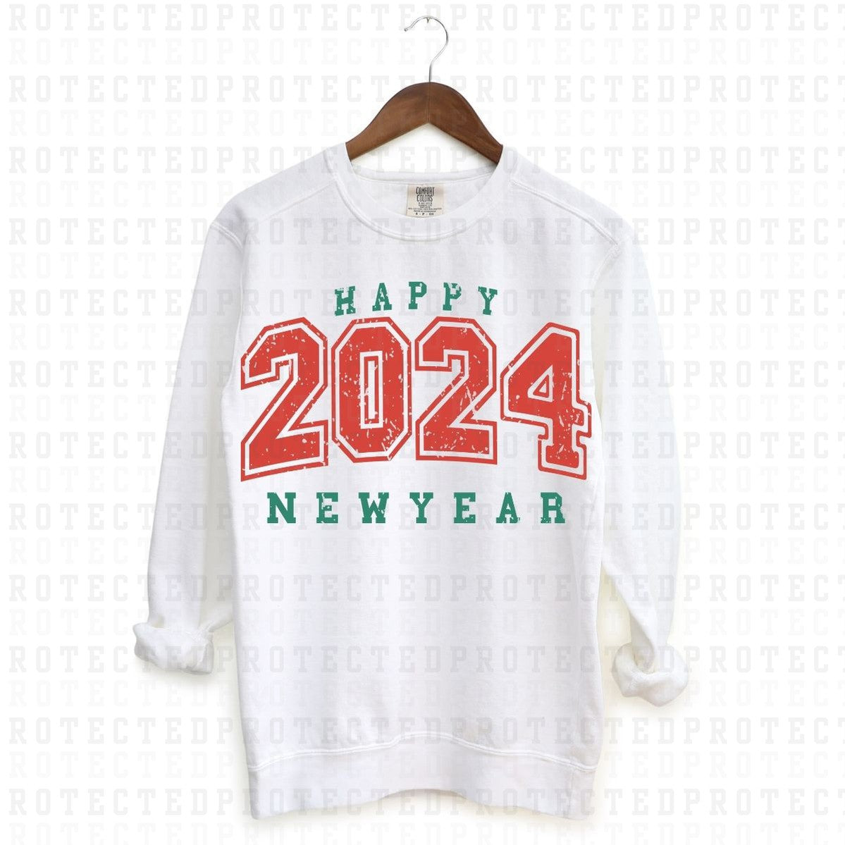 VARSITY STYLE HAPPY NEW YEAR 2024 - DTF TRANSFER