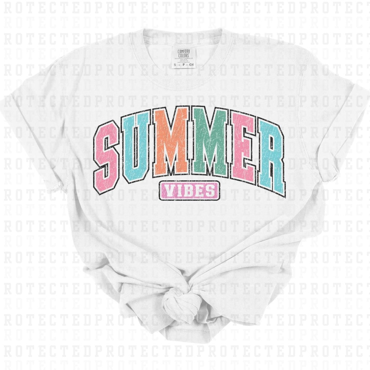 SUMMER VIBES *W/GRUNGE* - DTF TRANSFER