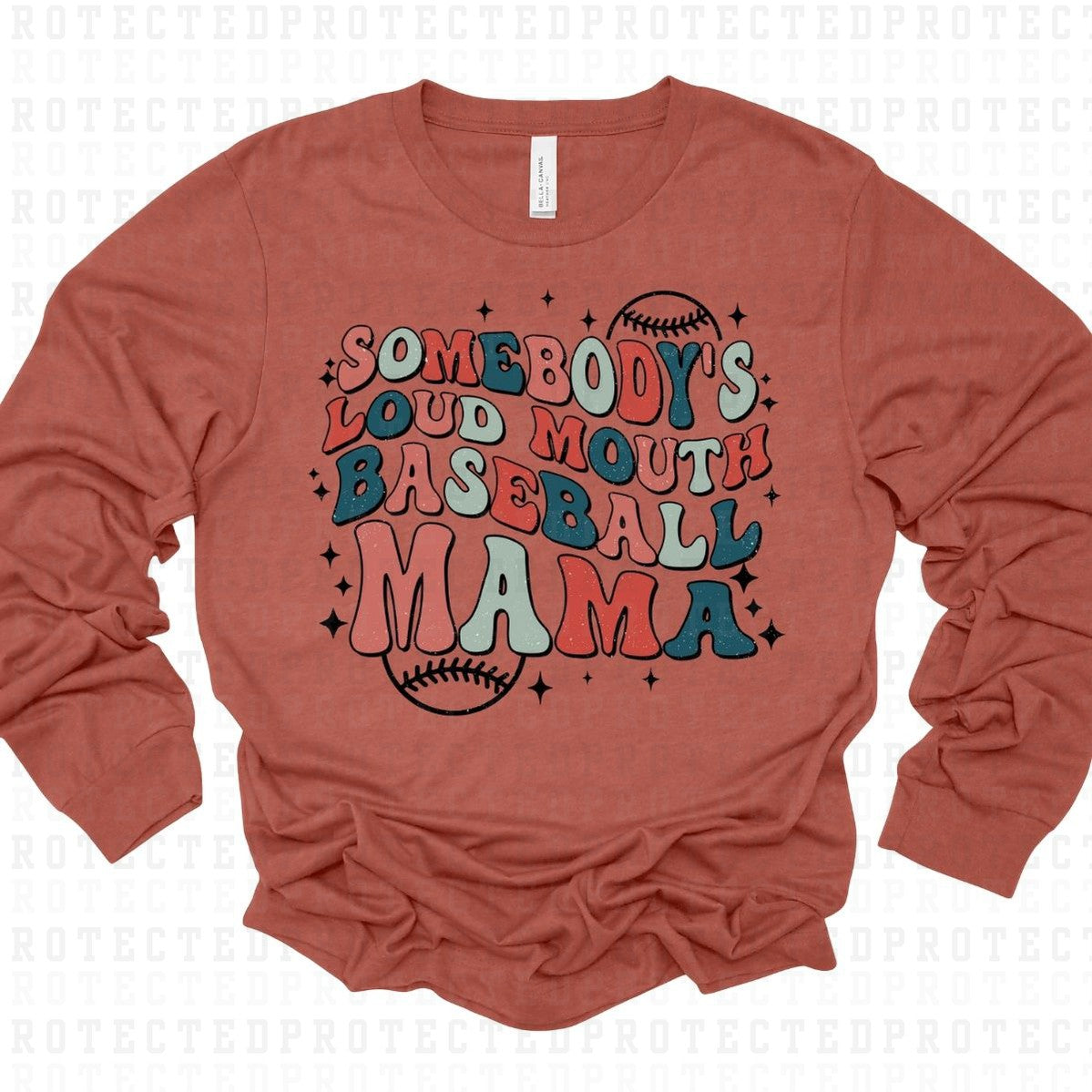 SOMEBODYS LOUD MOUTH BASEBALL MAMA *BASEBALL* - DTF TRANSFER