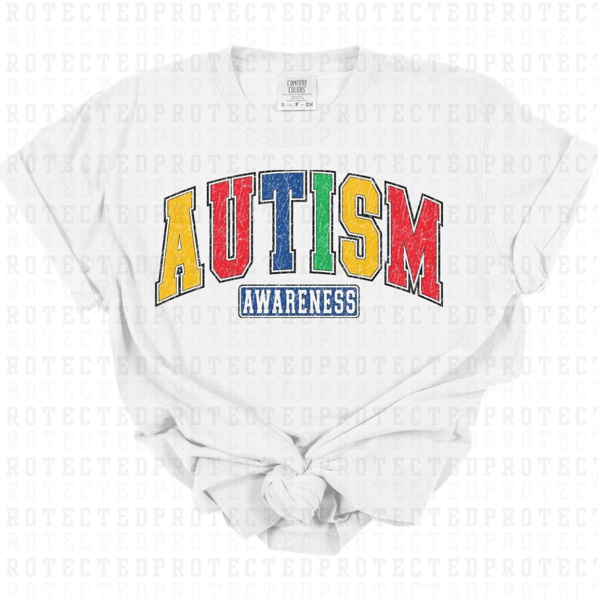 AUTISM AWARENESS *W/GRUNGE* - DTF TRANSFER