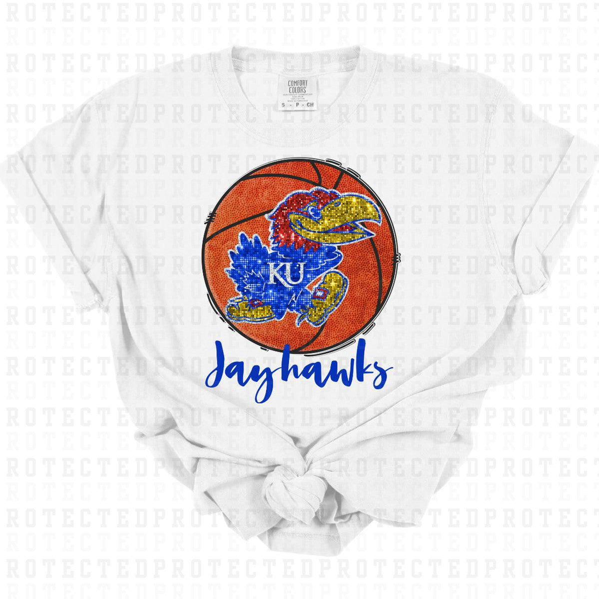 JAYHAWKS *FAUX SEQUIN* - DTF TRANSFER