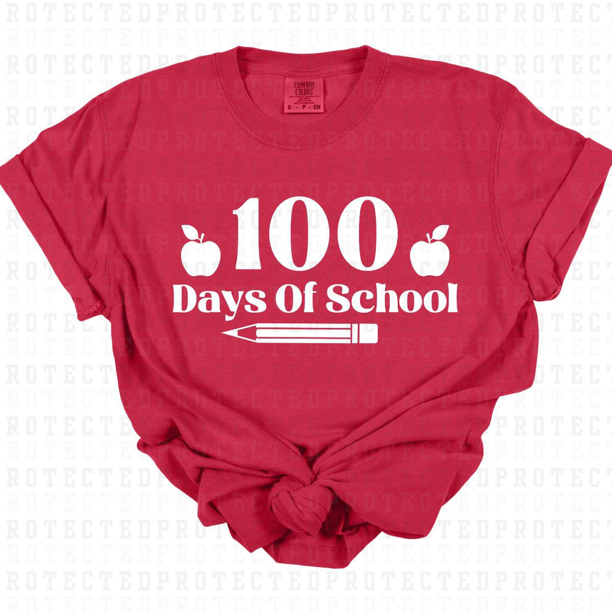 100 DAYS OF SCHOOL *SINGLE COLOR* - DTF TRANSFER