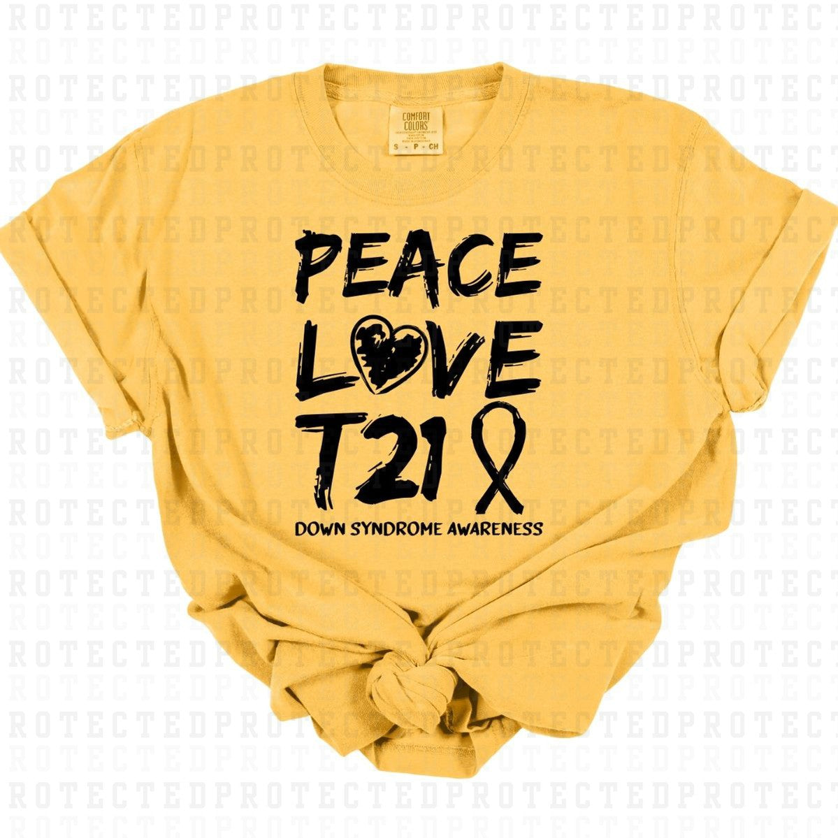 PEACE LOVE T21 *SINGLE COLOR* - DTF TRANSFER