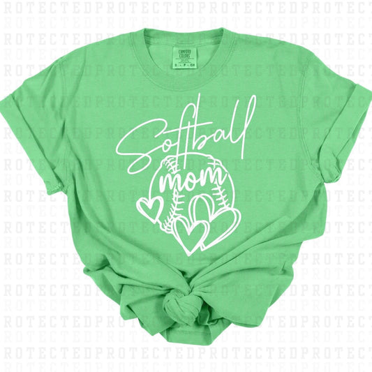 SOFTBALL MOM *SINGLE COLOR* - DTF TRANSFER